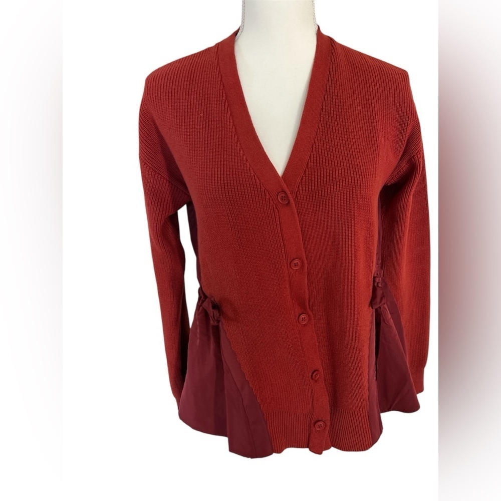 LOGO by Lori Goldstein Rust Cardigan
